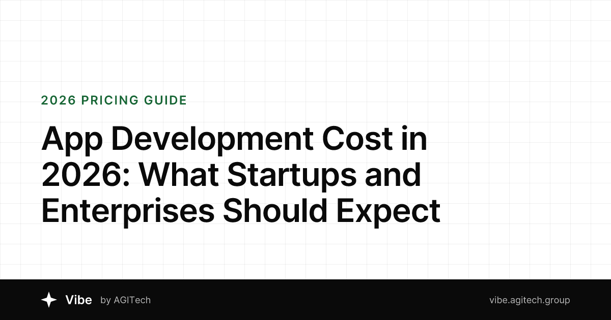 App Development Cost in 2026: What Startups and Enterprises Should Expect