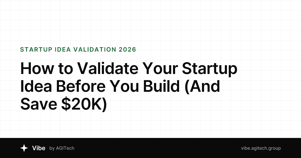 How to Validate Your Startup Idea Before You Build (And Save $20K)