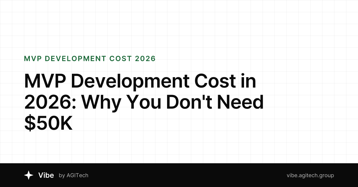 MVP Development Cost in 2026: Why You Don't Need $50K